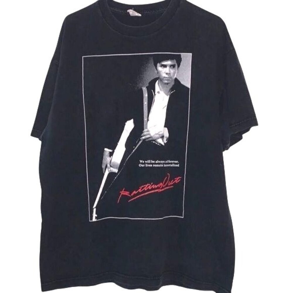 Vintage Rattling Out Black Band T-Shirt XL 100% Cotton Made In Mexico